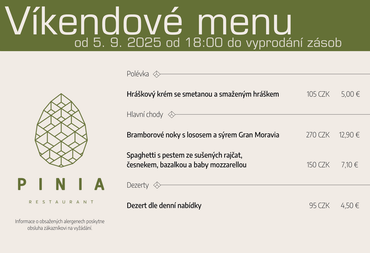 Víkendové menu