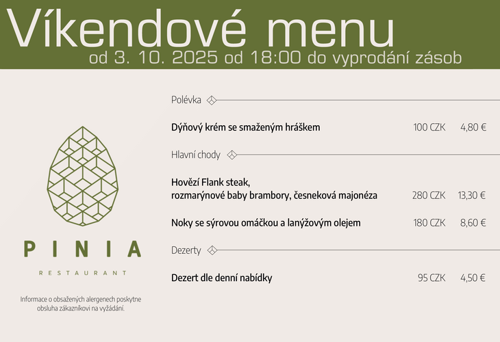 Víkendové menu