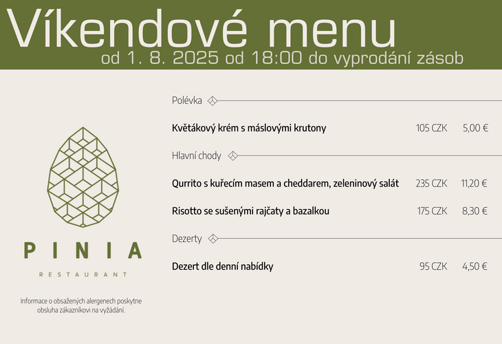 Víkendové menu